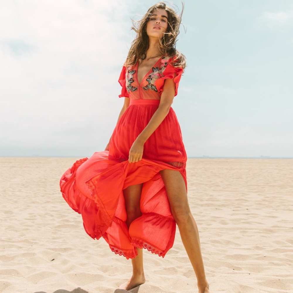 Cleobella Amery Maxi Dress (Salsa)